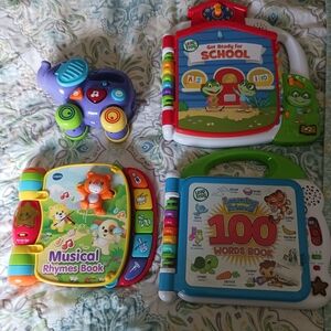 Interactive Learning Toy Set with Books - Purple, Red, Green